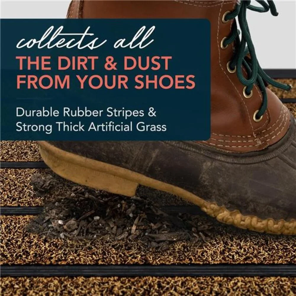 ubdyo Extra Durable Door Mat - Dirt Trapping Outdoor Welcome Mats - Non-Slip